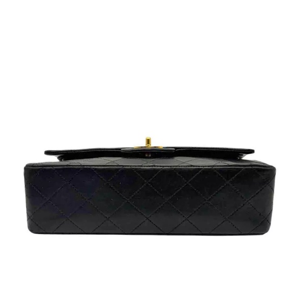 💝Auth Chanel Double Flap Chain Bag Matelasse Lambskin CC Logo Shoulder Black 💝 - Picture 6 of 12